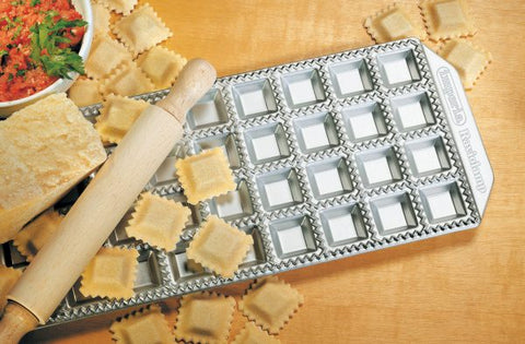 Mold of 36 square ravioli
