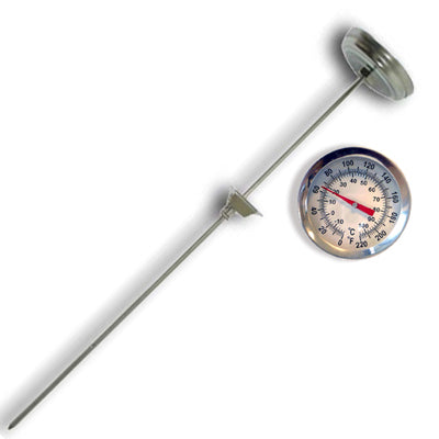 Thermomètre inox Cadran -20+104°C : 1°C - 0+220°F : 2°