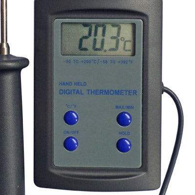 Thermomètre digital premium ré-ajustable -50+200°C/-58+392°F : 0.1°