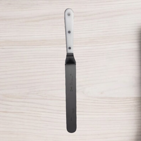 Spatule coudée en inox 25 cm / Curved steel spatula 10"