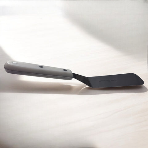 Spatule coudée en inox 13 cm / Curved steel spatula 5"