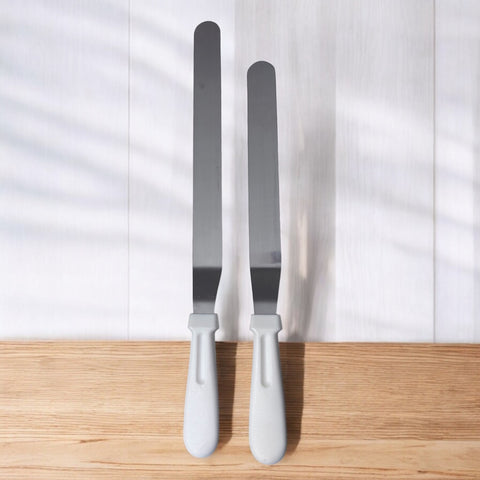 Spatule coudée inox / Steel curved spatula