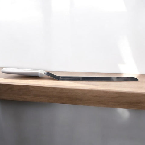 Spatule coudée inox / Steel curved spatula