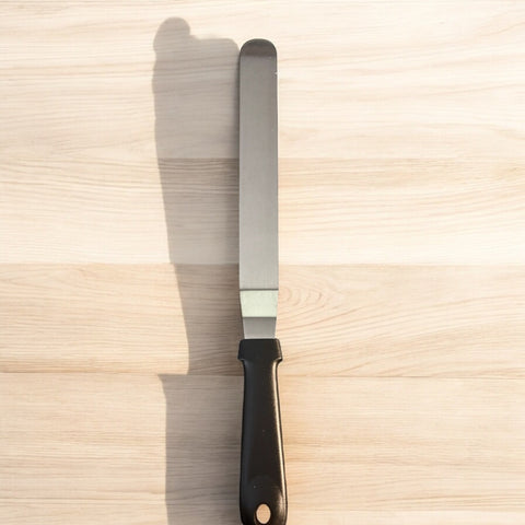 Spatule coudée en inox / Steel curved spatula