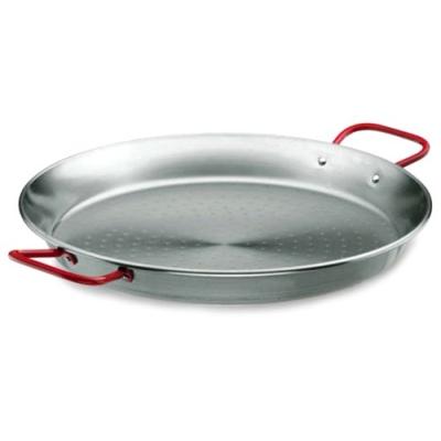 Plat à paella en acier poli